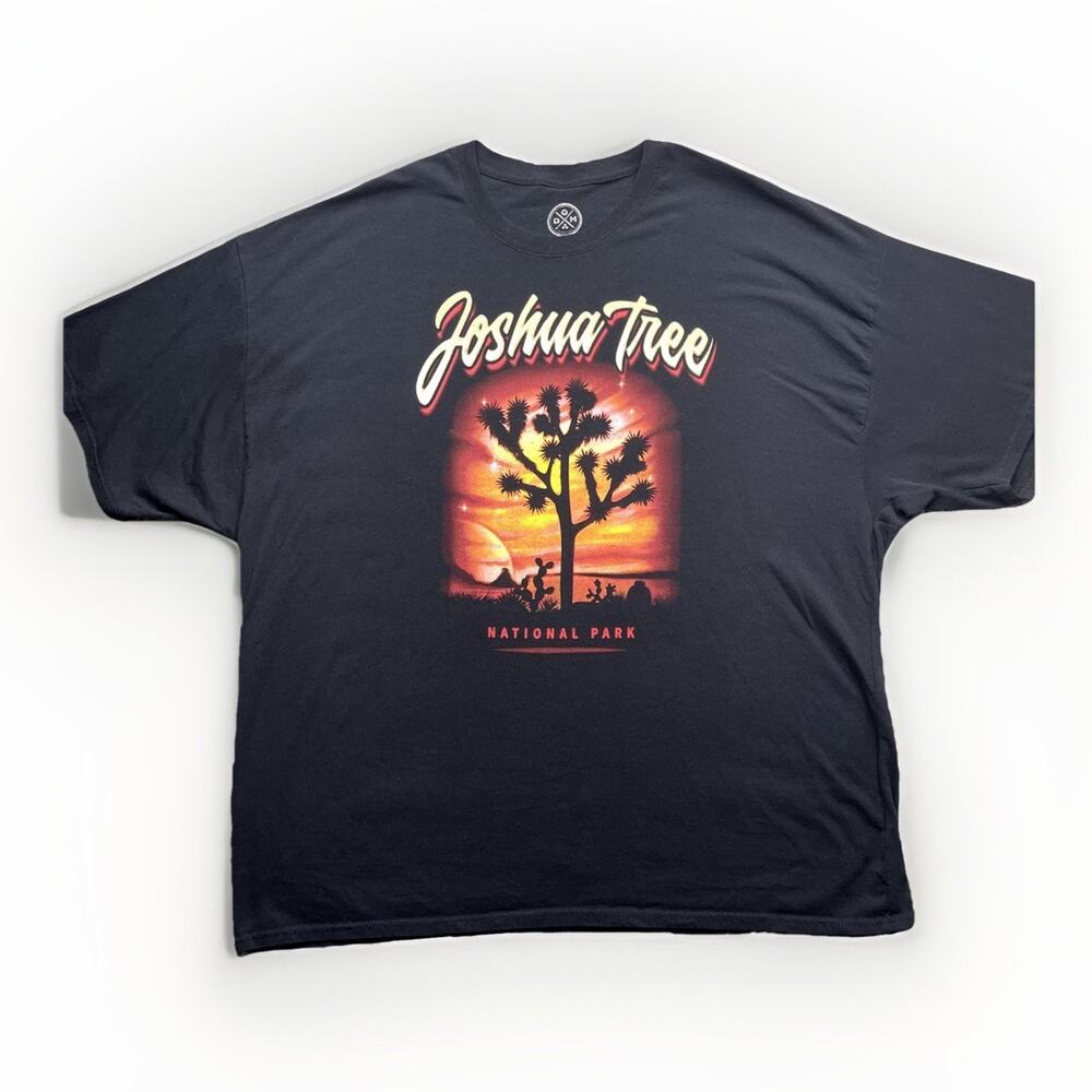 ODM Joshua Tree National Park Shirt Mens 3XL Black Airbrush Style Outdoor Art